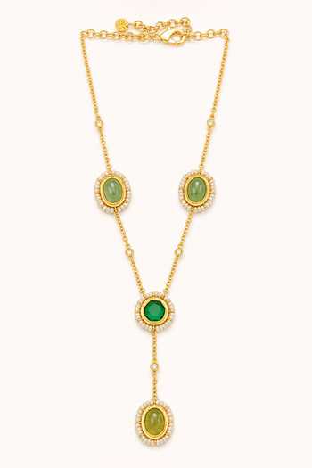 Tad Accessories Oval Stone Pendant Necklace 