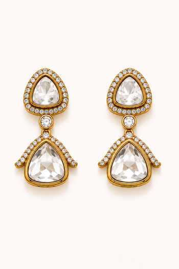 Buy Tad Accessories White Imitation Polki Pendant Necklace Set Online at Aza Fashions Buy_Tad Accessories_White Imitation Polki Pendant Necklace Set _Online_at_Aza_Fashions