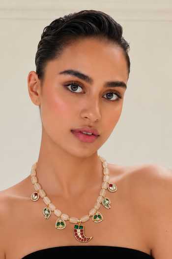 Tad Accessories Imitation Polki Pendant Necklace 