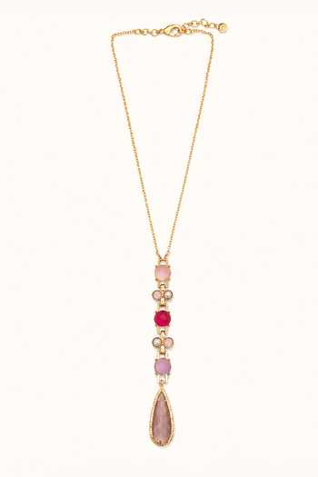 Tad Accessories Stone Studded Pendant Necklace 