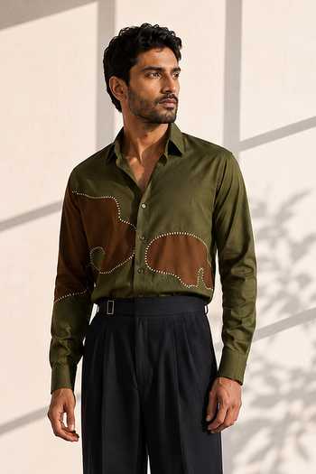 ROHIT DOSHI Olive The Above Shirt 