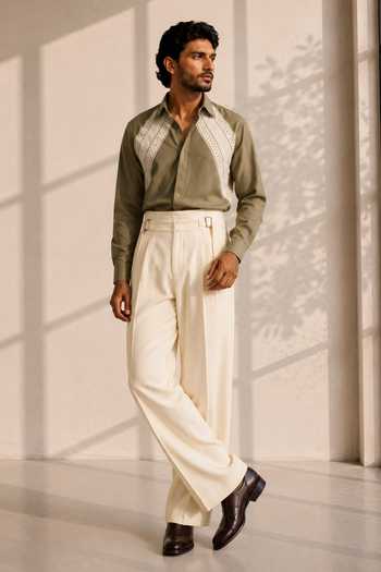 ROHIT DOSHI Piecetachio Panel Work Shirt 