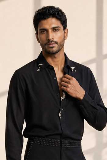 Rohit Doshi Animal Instinct Black Shirt 