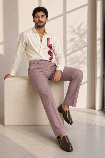 Buy ROHIT DOSHI White Polyester Motion Sickness Shirt Online at Aza Fashions Buy_ROHIT DOSHI_White Polyester Motion Sickness Shirt _Online_at_Aza_Fashions