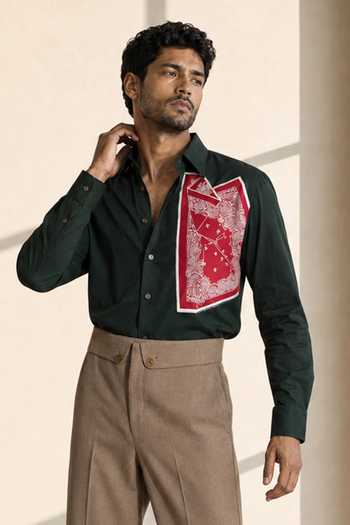 ROHIT DOSHI Wrynk Patch Pattern Shirt 
