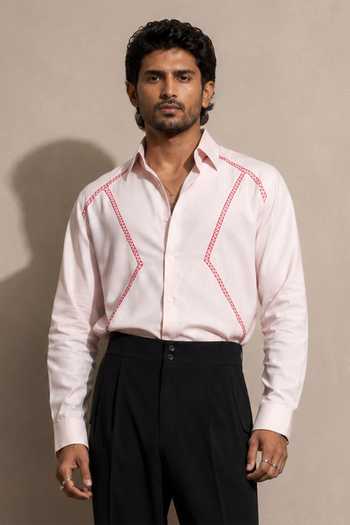 ROHIT DOSHI 7-2 Contrast Pattern Shirt 