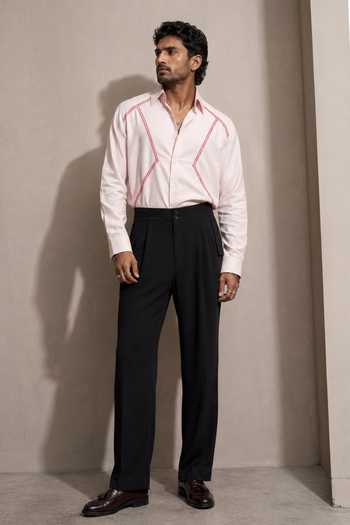 ROHIT DOSHI 7-2 Contrast Pattern Shirt 