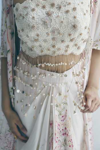 Buy Meher By Islie Ivory Silk Sweetheart Neck Embroidered Cape Skirt Set Online at Aza Fashions Buy_Meher By Islie_Ivory Silk Sweetheart Neck Embroidered Cape Skirt Set _Online_at_Aza_Fashions