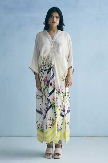 Meher By Islie Hand Embellished Kaftan & Pant Set 