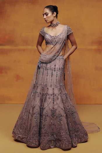 Dolly J Amethyste Embroidered Corset Skirt Set 