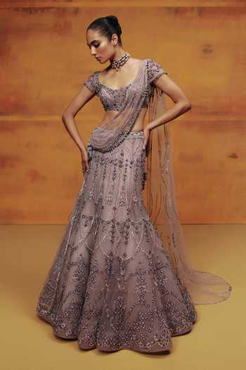 Dolly J Amethyste Embroidered Corset Skirt Set 