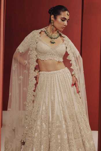 Dolly J Pearl Elan Embroidered Bridal Lehenga Set 
