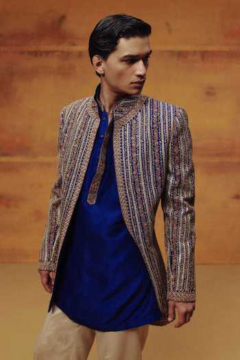 Dolly J The Royal Drift Embroidered Bandhgala Set 