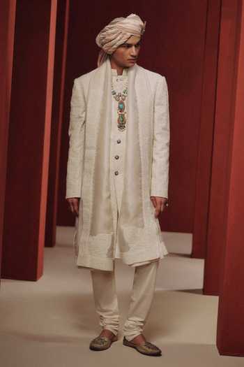 Dolly J The Moonlit Pearl Embroidered Sherwani Set 