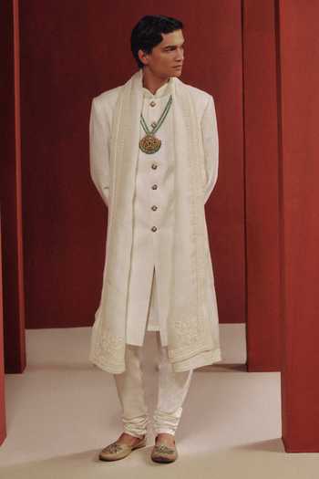 Dolly J White Solstice Sherwani Set 