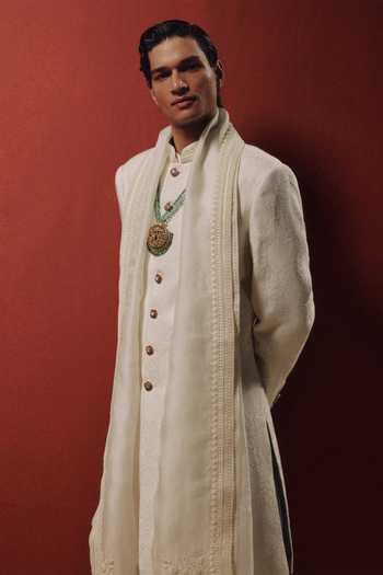 Dolly J White Solstice Sherwani Set 