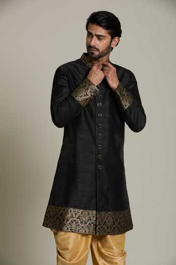 Arihant Rai Sinha Floral Woven Sherwani Set 