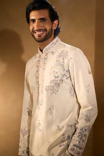 Aariyana Couture Embroidered Kurta & Trousers Set