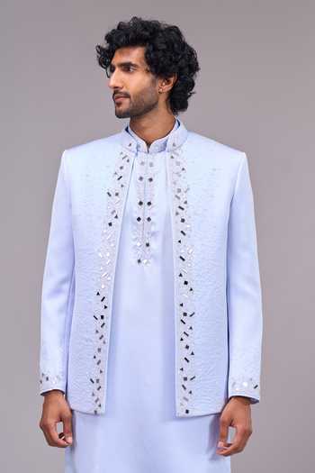 Aariyana Couture Mirror Work Jacket & Kurta Set