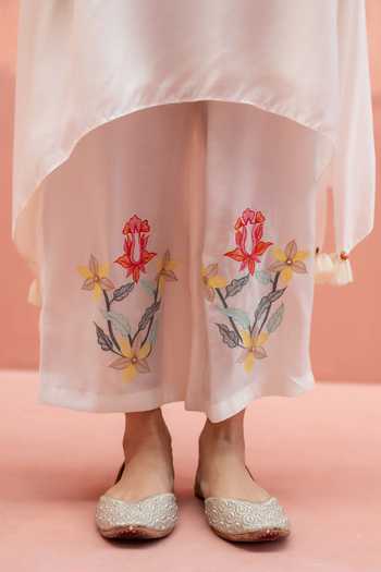 Buy AM by Anita Mittal Off White Muslin Firefly Embroidered Kurta And Pant Co-ord Set Buy_AM by Anita Mittal_Off White Muslin Firefly Embroidered Kurta And Pant Co-ord Set