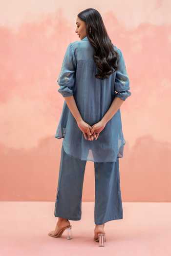 AM by Anita Mittal Twinkle Embroidered Shirt & Pant Set 