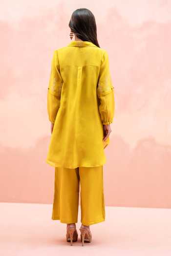 AM by Anita Mittal Twinkle High-Low Shirt & Pant Set 