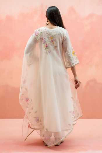 AM by Anita Mittal Pari Embroidered Cotton Anarkali Set 