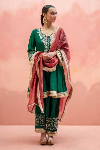 AM by Anita Mittal Anjum Embroidered Anarkali Set 