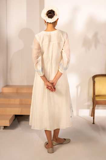 AM by Anita Mittal Zoya Mul Chanderi Tunic & Pant Set 