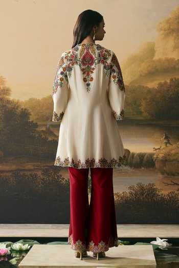Chandrima Paisley Short Kurta With Bell Bottom Pant