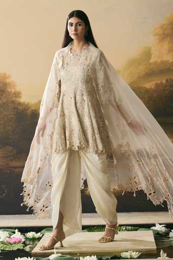 Chandrima Ivory Cutwork Dupatta