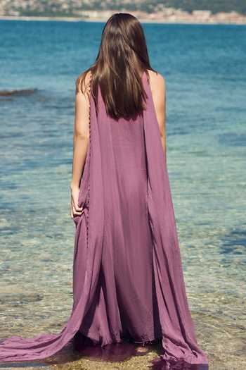 Nitika Gujral Lilac Reverie Embroidered Top & Skirt Set