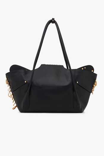 Outhouse_Black The Rebel Embellished Tote Bag _Online_at_Aza_Fashions