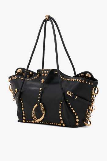 Buy_Outhouse_Black The Rebel Embellished Tote Bag _Online_at_Aza_Fashions