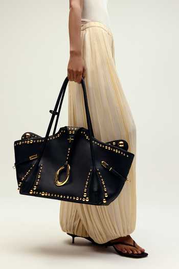 Shop_Outhouse_Black The Rebel Embellished Tote Bag _Online_at_Aza_Fashions