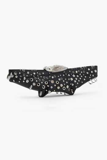 Shop_Outhouse_Black Koko Aeronaut Studded Clutch _Online_at_Aza_Fashions