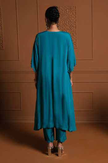 Sonia Khatri The Firuza Embroidered Kaftan & Pant Set