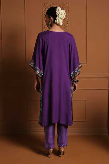 Sonia Khatri The Shayrana Placement Embroidered Kaftan & Pant Set