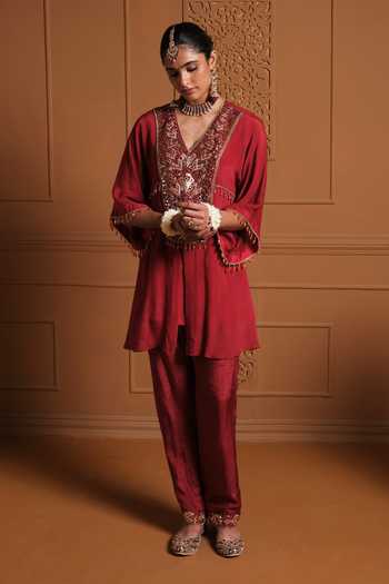 Sonia Khatri The Giraha Yoke Embroidered Kaftan & Pant Set