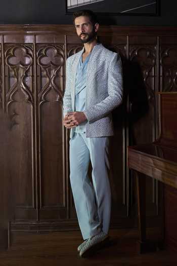 Varun Chakkilam Blue Horizon Jacket Set
