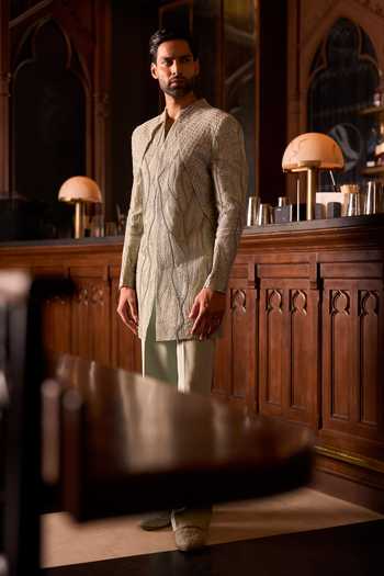 Varun Chakkilam Liquid Botanica Sherwani Set
