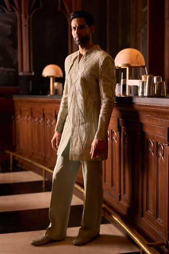 Varun Chakkilam Liquid Botanica Sherwani Set