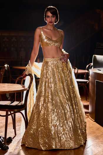 Varun Chakkilam Aurum Metallic Lehenga Set