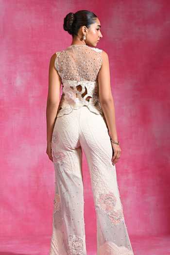 Rishi and Vibhuti Ebony Patchwork Jacket & Pant Co-ord Set