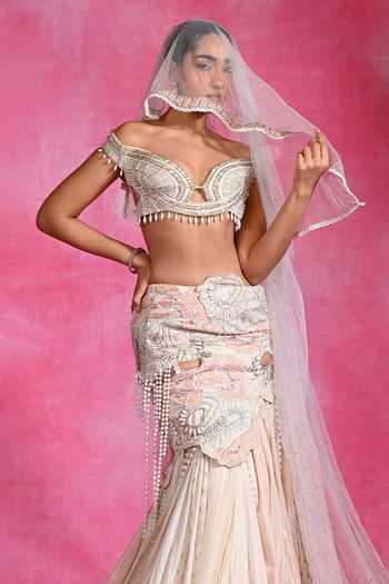 Rishi and Vibhuti Ornament Embellished Skirt Set