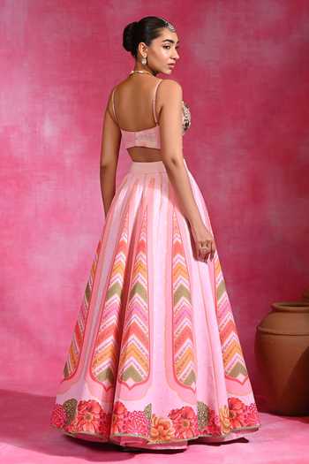 Rishi and Vibhuti Mehar Tassel Embellished Lehenga Set 