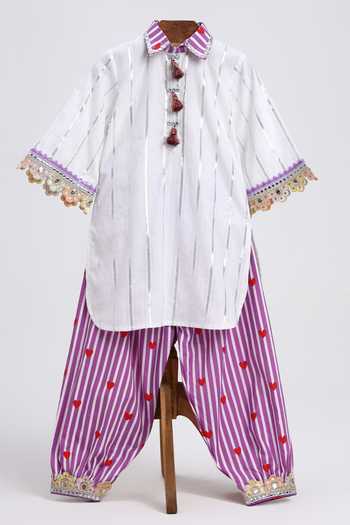 MINIME ORGANICS Cotton Kurta & Printed Salwar Set 