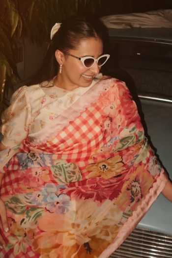 Buy_Moh India_Red Organza, Chanderi Silk High Neck The Jaipur Crimson Saree With Blouse 