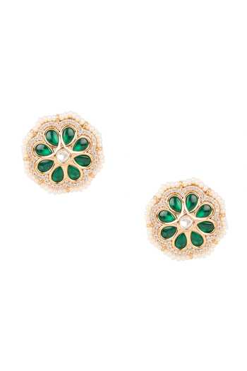 Nazaakat By Samara Singh Floral Embellished Stud Earrings