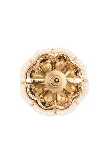 Buy Nazaakat By Samara Singh Green Floral Embellished Stud Earrings Online at Aza Fashions Buy_Nazaakat By Samara Singh_Green Floral Embellished Stud Earrings _Online_at_Aza_Fashions